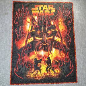 VINTAGE Star Wars Baby‎ Blanket Quilted Stitches Revenge Of The Sith Darth Vader